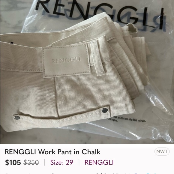 Renggli Work Pant in Chalk - Picture 10 of 10